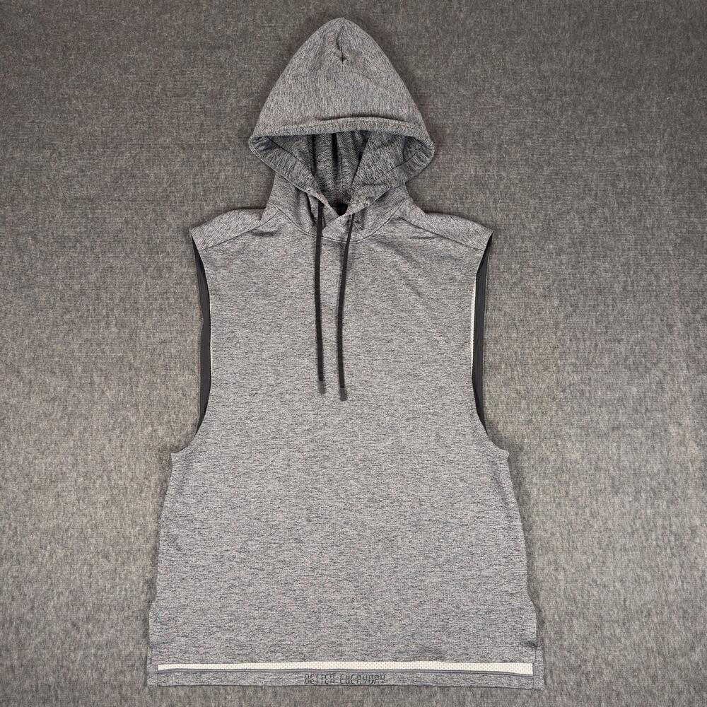 Lululemon Hooded Tank Top Mens Small Gray Sleeveless Better Every Day Athletic